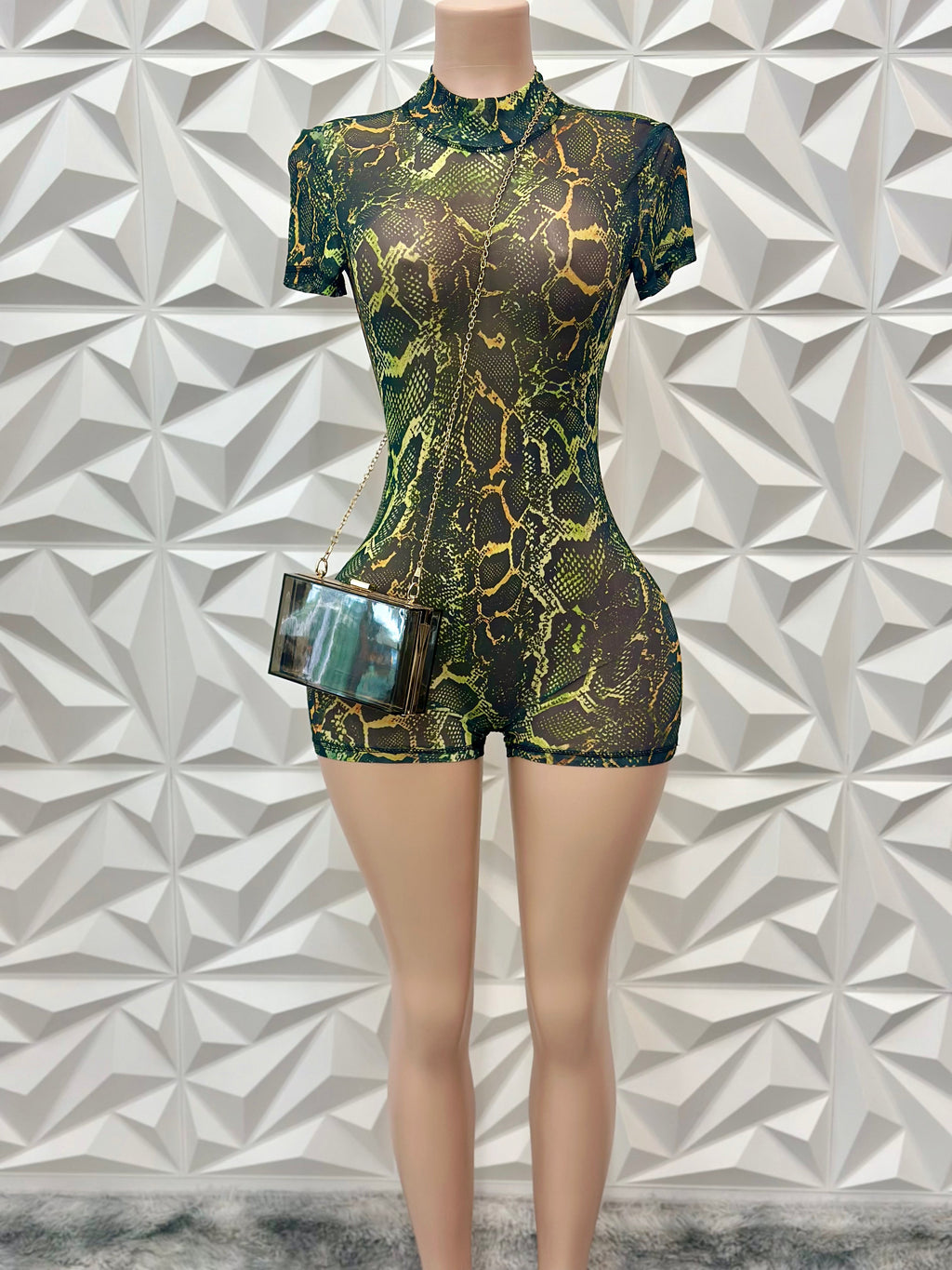 Imperial Romper (Snake Print)