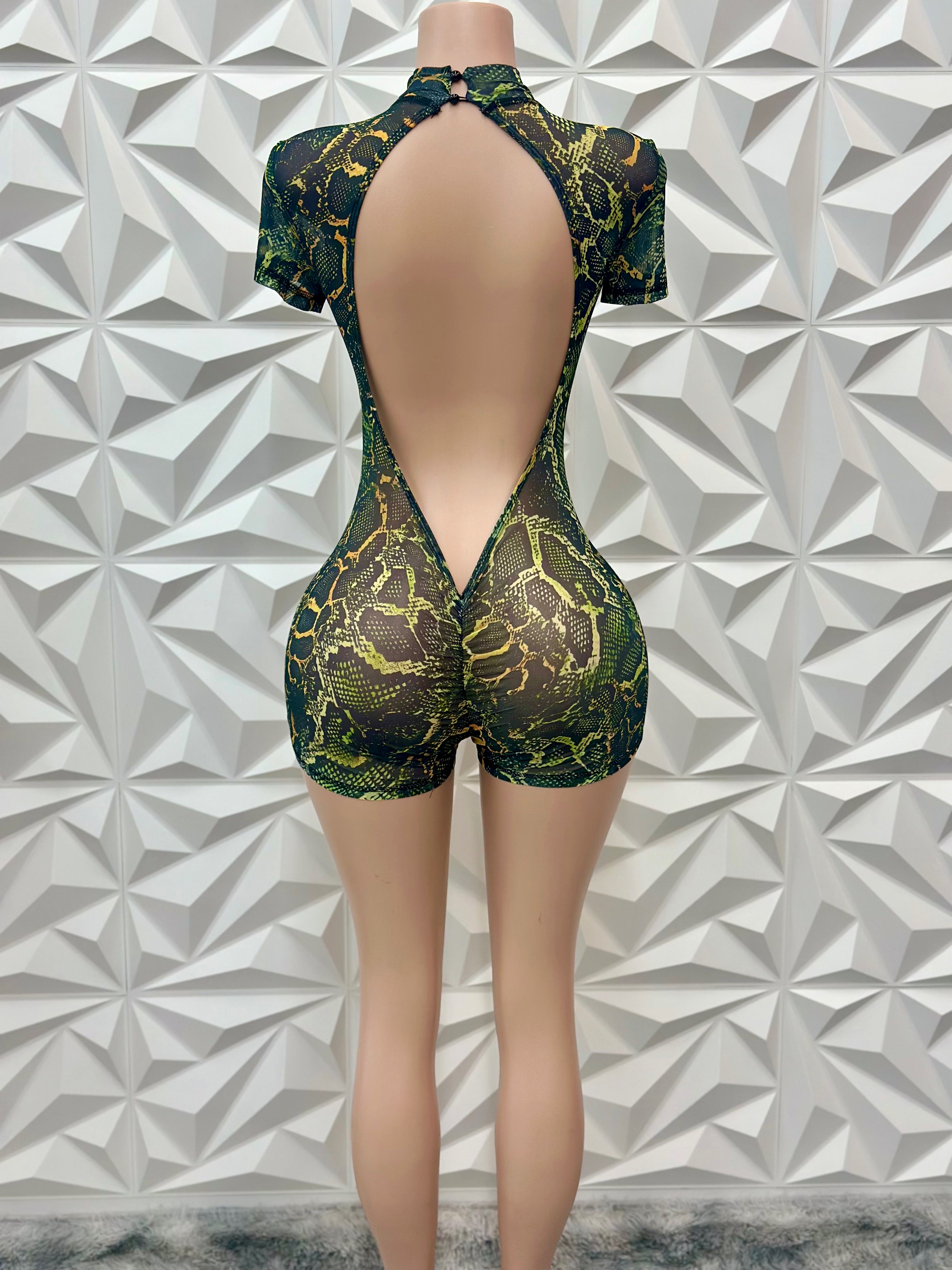 Imperial Romper (Snake Print)