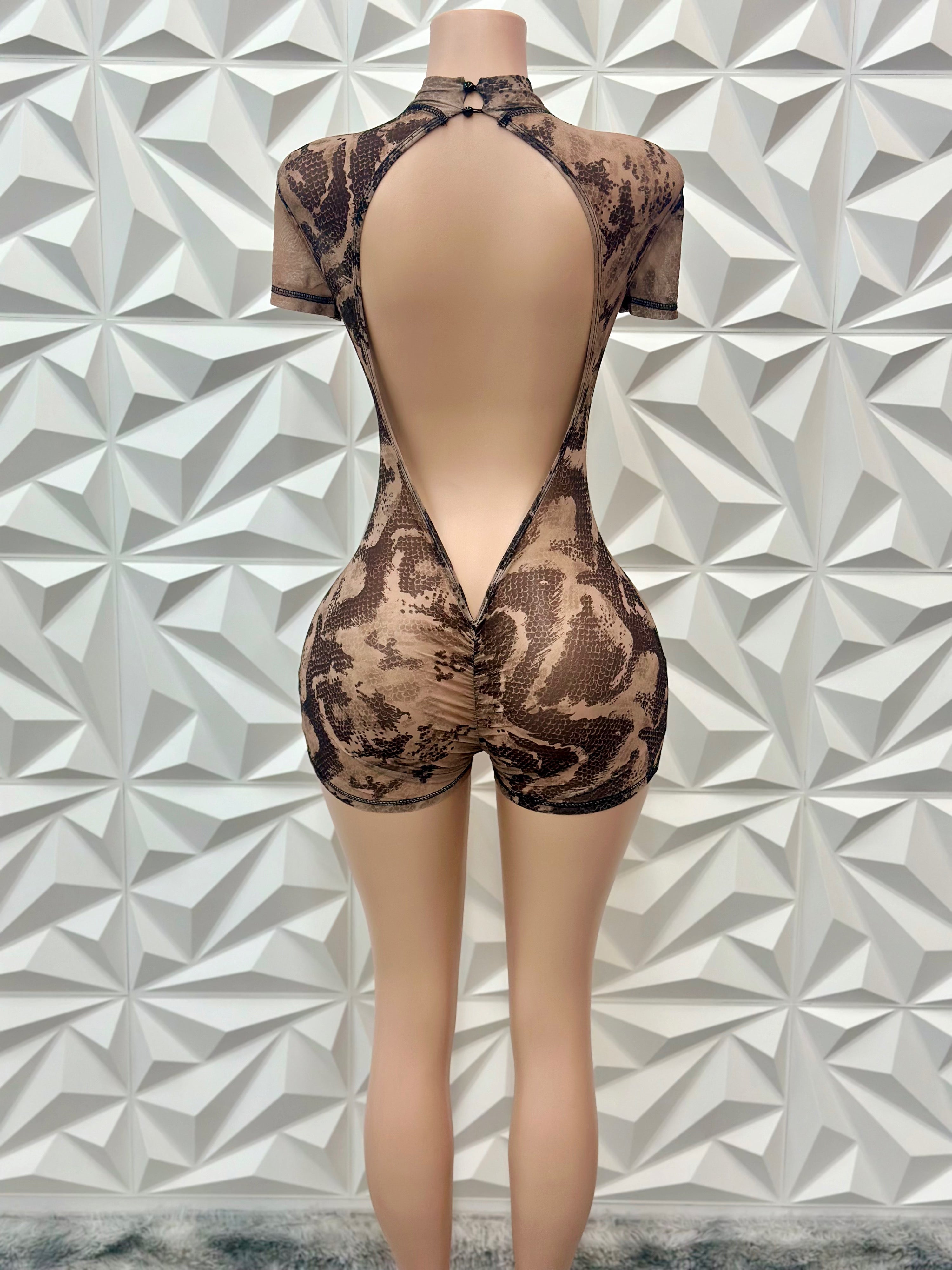 Imperial Romper (Snake Print)