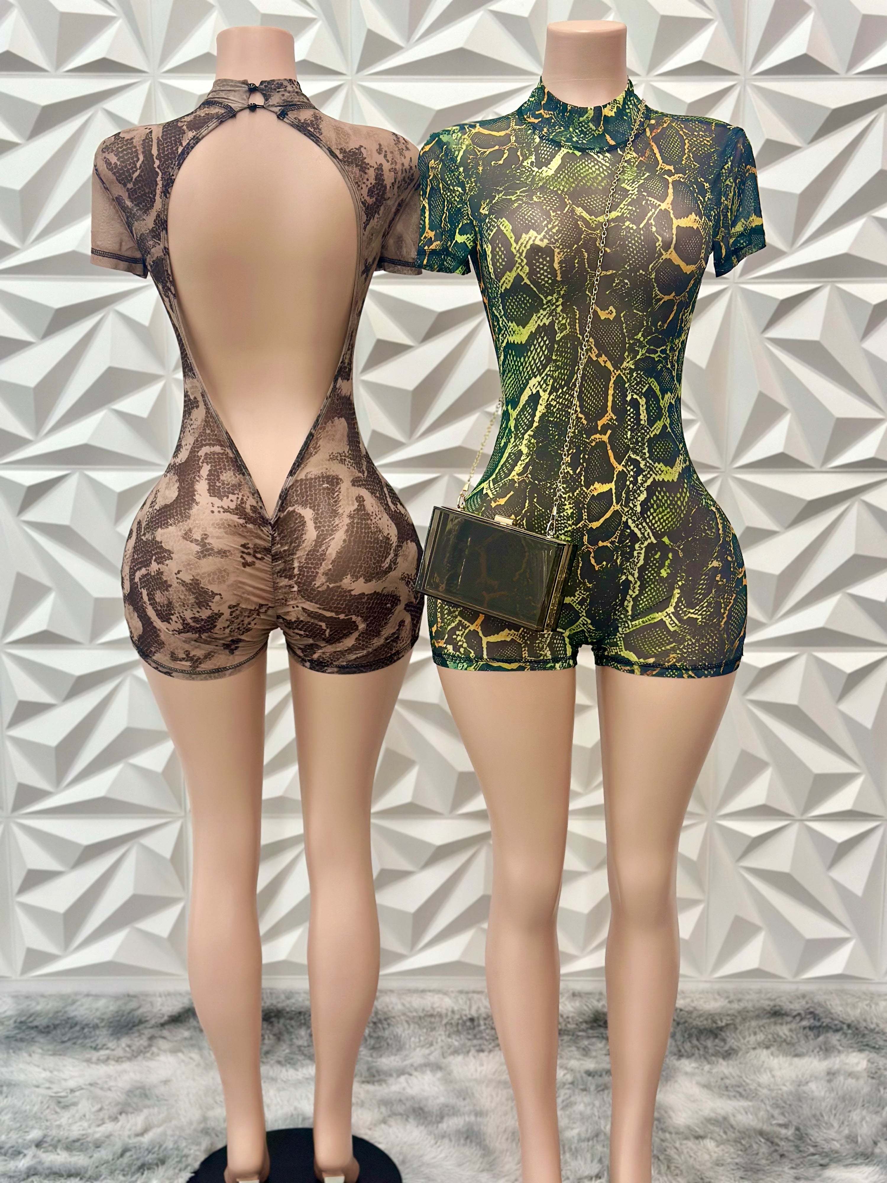 Imperial Romper (Snake Print)
