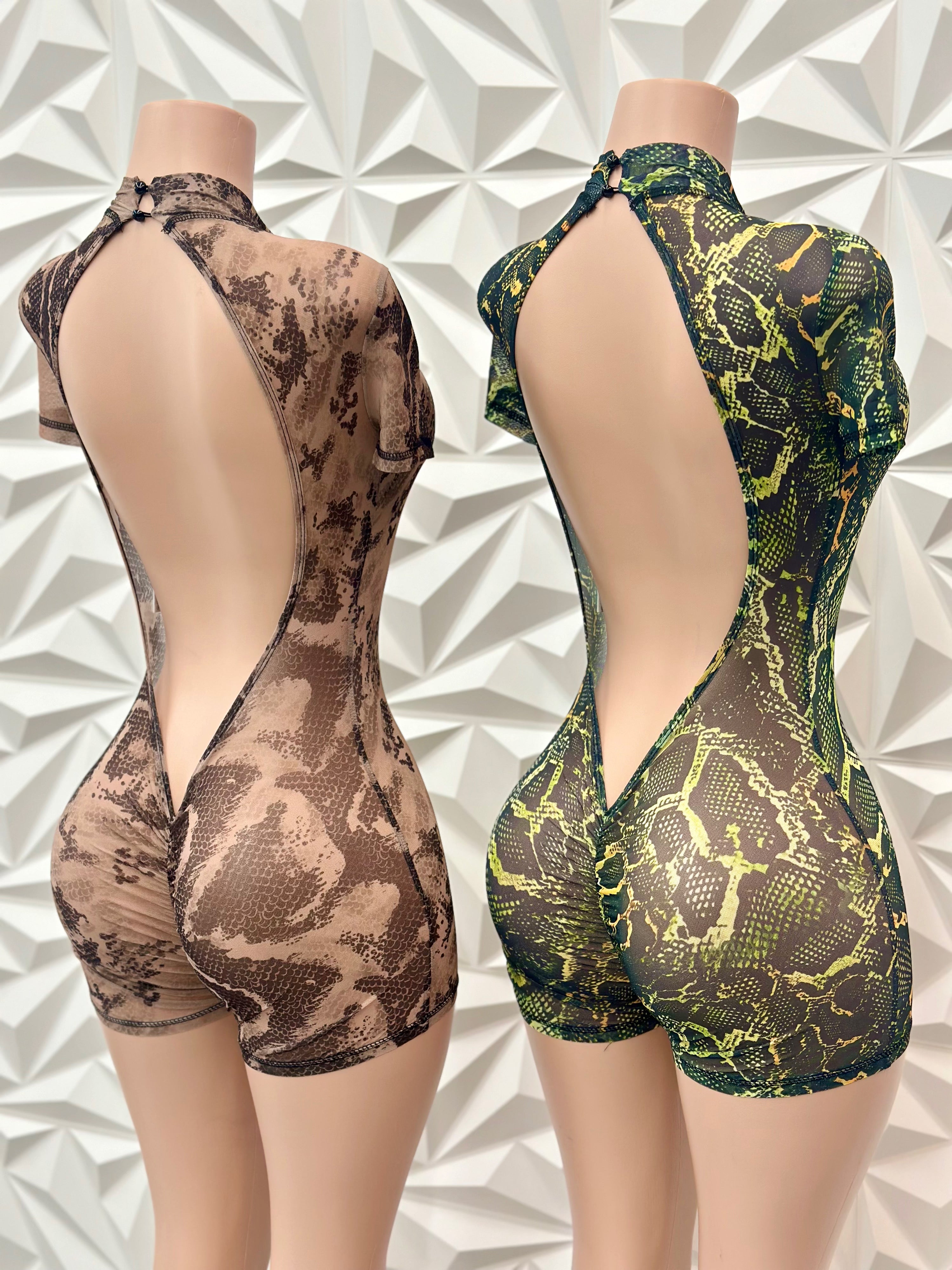 Imperial Romper (Snake Print)